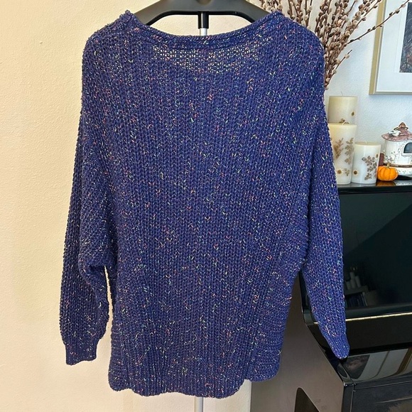 SOLD - Free People oversized Neon Lights Purple Sweater - Picture 3 of 6